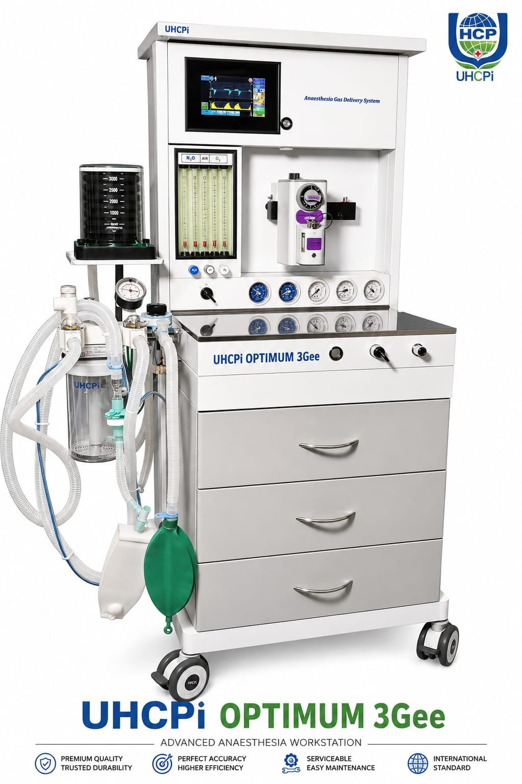 Home 1 2 Optimum 3Gee Anaesthesia Workstation by UHCPI Kolkata
